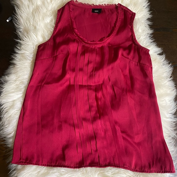 Wilfred Pink Tank Top with Textured Pleats - Picture 1 of 3